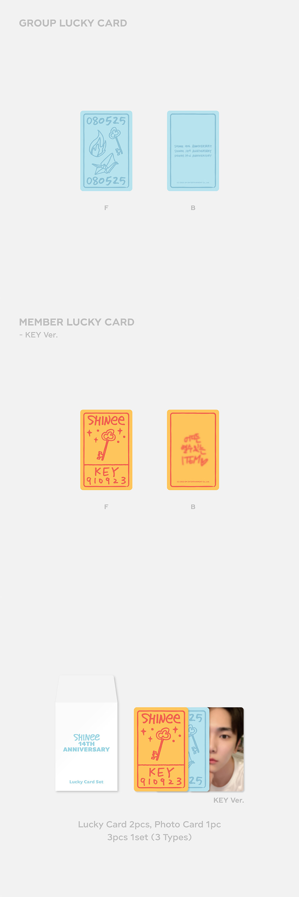 SHINee 14th Anniversary Goods - Lucky Card Set